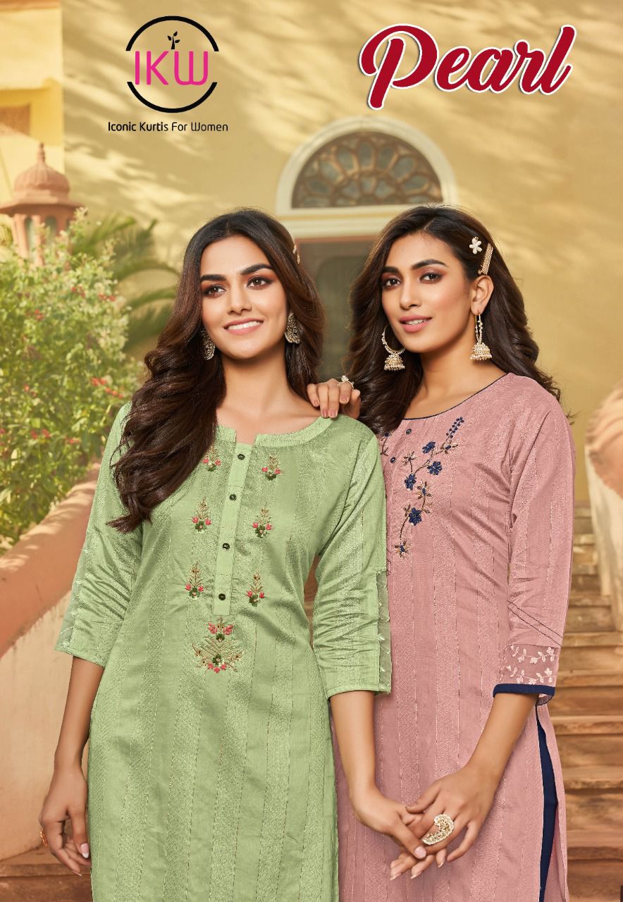Ikw Pearl 1 New Fancy Ethnic Wear Viscose Designer Kurti Collection